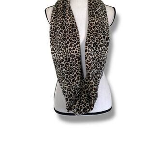 Leopard Print Plush Infinity Scarf Cozy Soft Neck warmer Animal Print